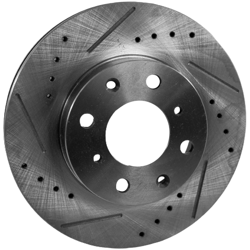 CRX 90-91/CIVIC 90-00 FRONT BRAKE DISC RH=LH, Cross-drilled and Slotted