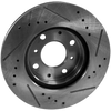 CRX 90-91/CIVIC 90-00 FRONT BRAKE DISC RH=LH, Cross-drilled and Slotted