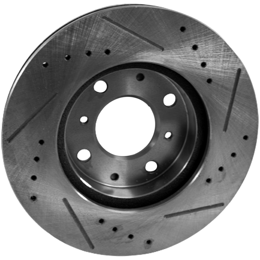 CRX 90-91/CIVIC 90-00 FRONT BRAKE DISC RH=LH, Cross-drilled and Slotted