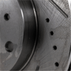 CRX 90-91/CIVIC 90-00 FRONT BRAKE DISC RH=LH, Cross-drilled and Slotted