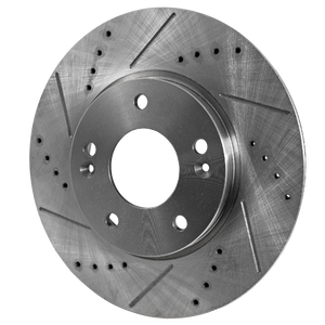 ELANTRA 11-20/SOUL 14-22 FRONT BRAKE DISC RH=LH, Cross-drilled and Slotted