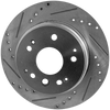 ELEMENT 03-11/TL 04-08 REAR BRAKE DISC RH=LH, Cross-drilled and Slotted