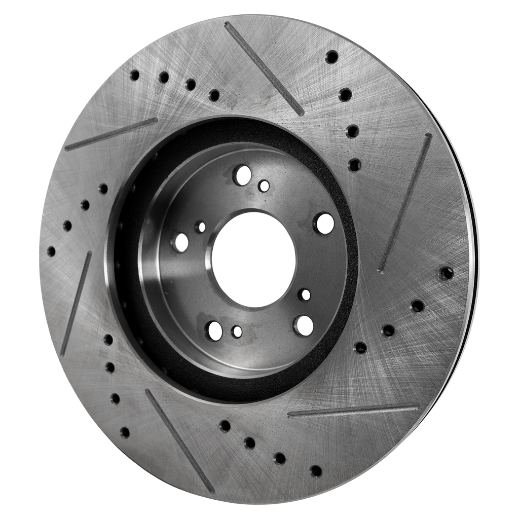 CL 01-03/ODYSSEY 99-04/TSX 04-14 FRONT BRAKE DISC RH=LH, Cross-drilled and Slotted