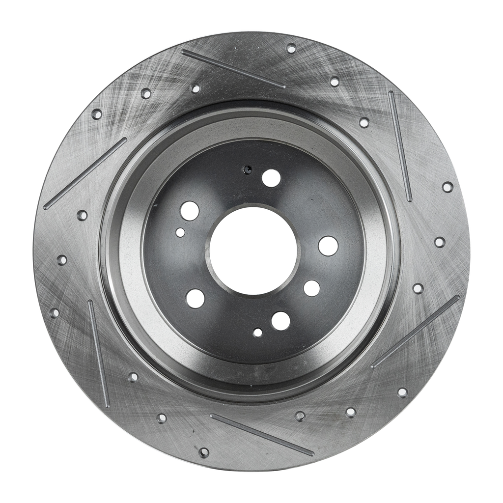 PILOT 16-20/RIDGELINE 17-20/PASSPORT 19-21 REAR BRAKE DISC RH=LH, Cross-drilled and Slotted