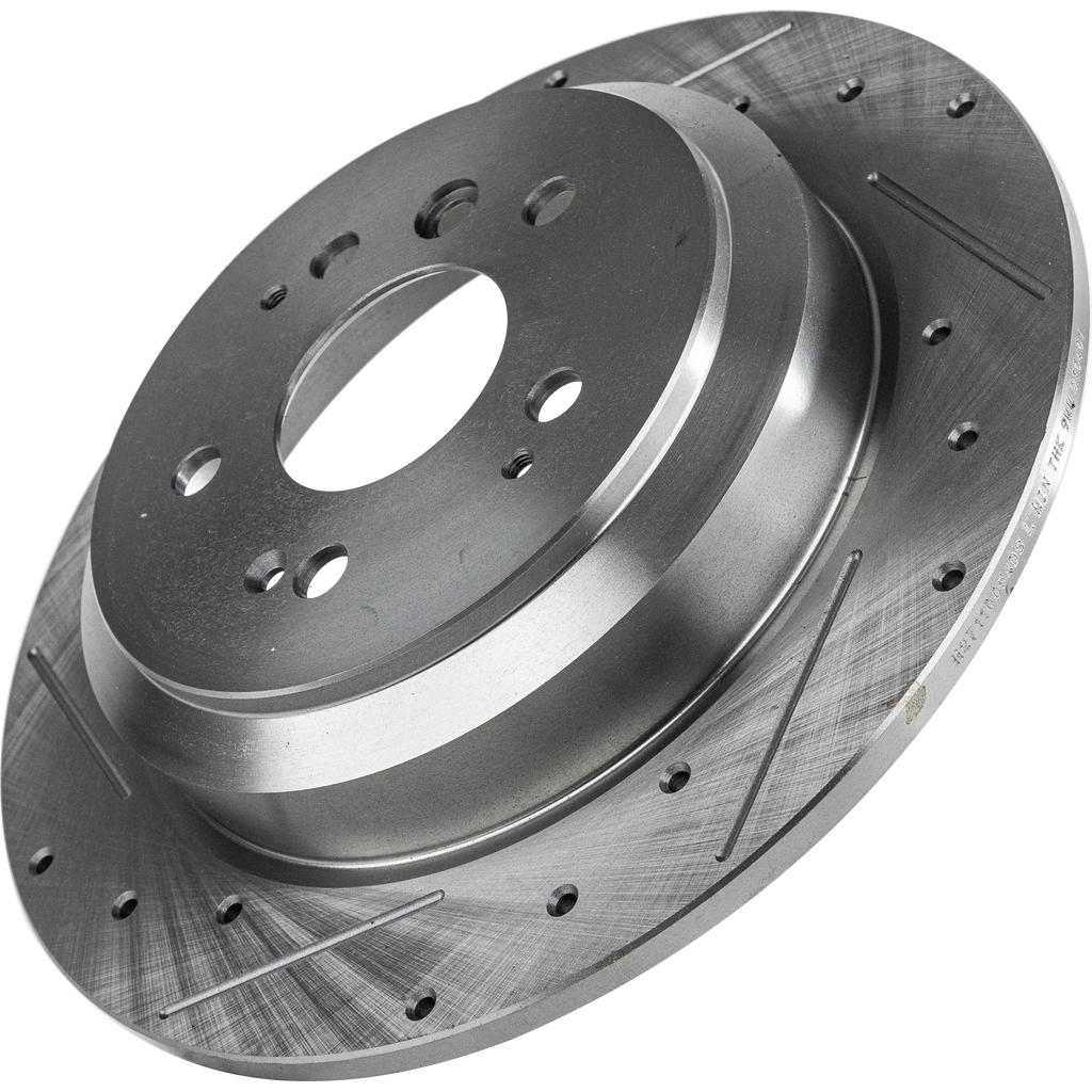 PILOT 16-20/RIDGELINE 17-20/PASSPORT 19-21 REAR BRAKE DISC RH=LH, Cross-drilled and Slotted