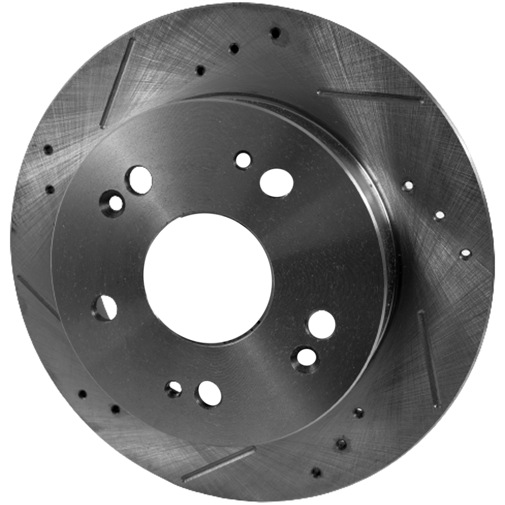 CSX 06-11/PRELUDE 97-01/CIVIC 06-15 REAR BRAKE DISC RH=LH, Cross-drilled and Slotted