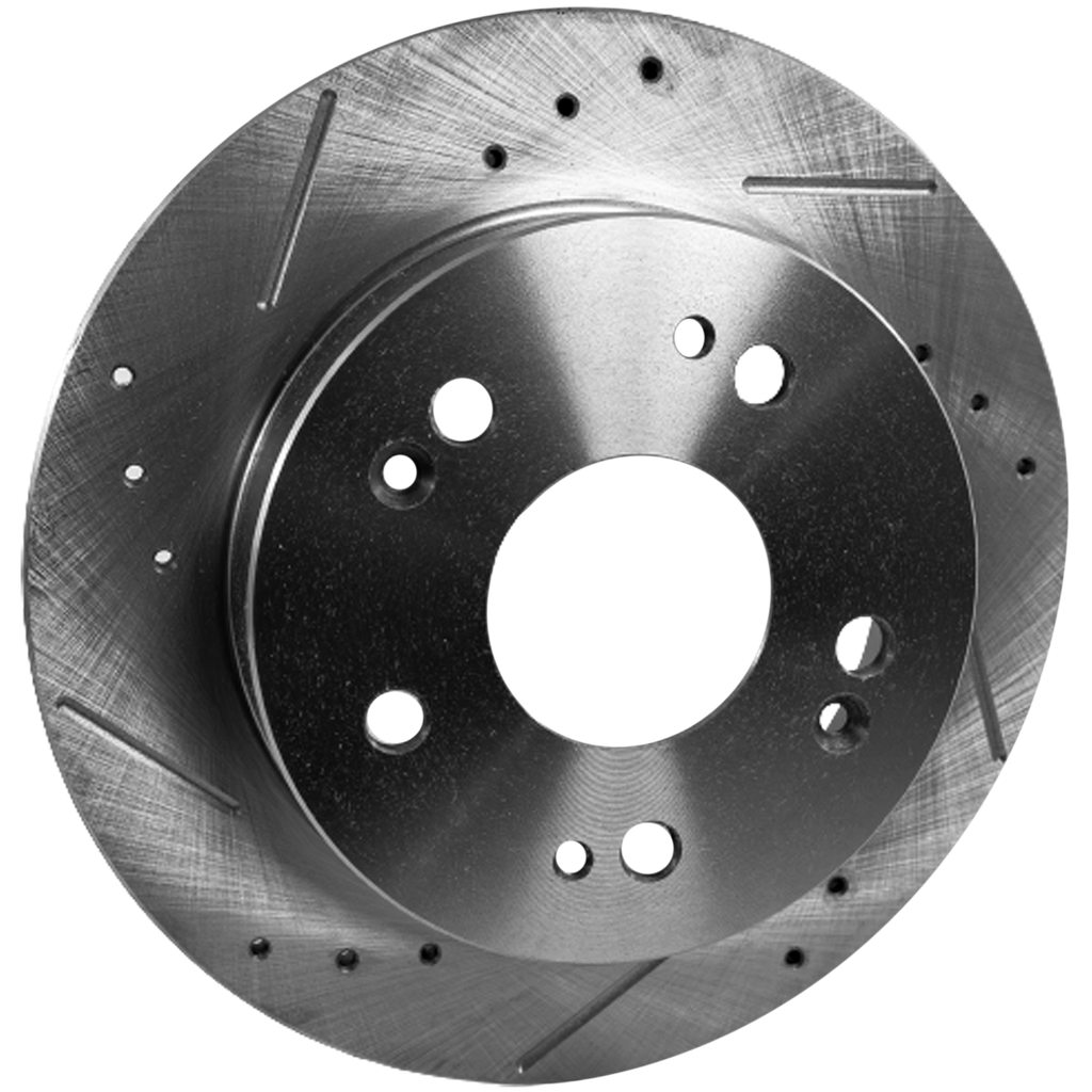 CSX 06-11/PRELUDE 97-01/CIVIC 06-15 REAR BRAKE DISC RH=LH, Cross-drilled and Slotted