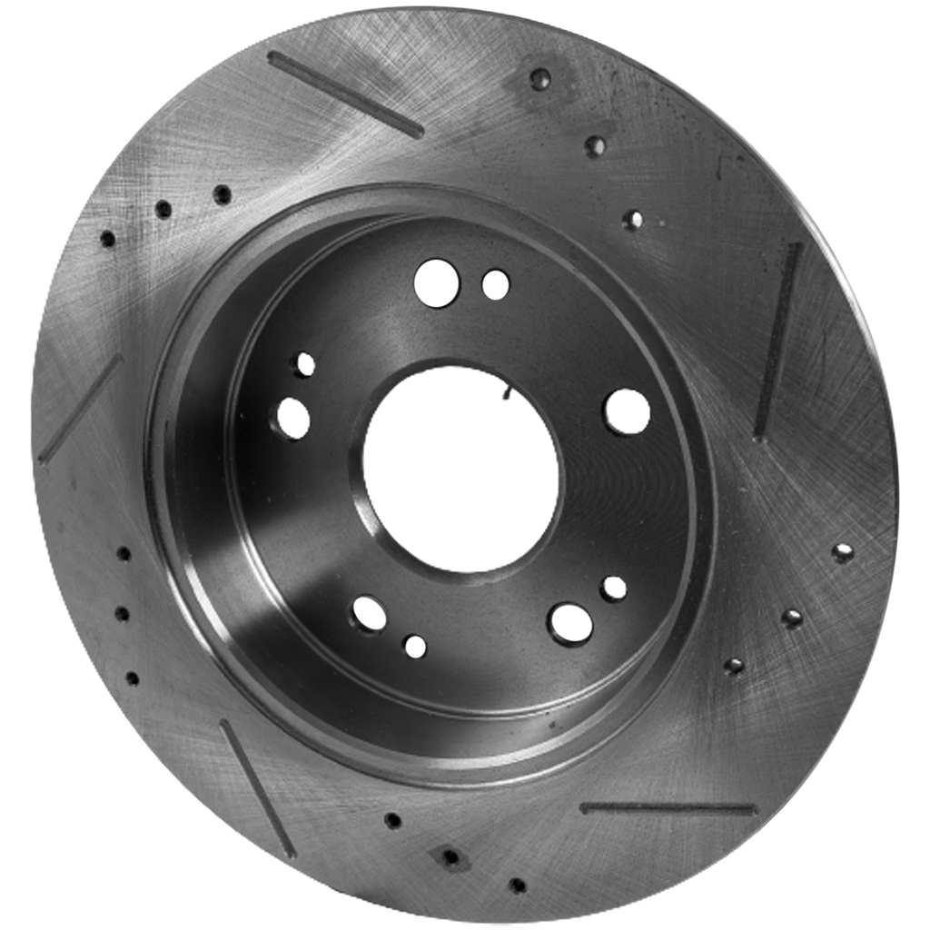 CSX 06-11/PRELUDE 97-01/CIVIC 06-15 REAR BRAKE DISC RH=LH, Cross-drilled and Slotted