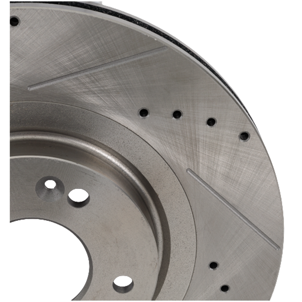 SANTA FE 13-19 FRONT BRAKE DISC RH=LH, Cross-drilled and Slotted