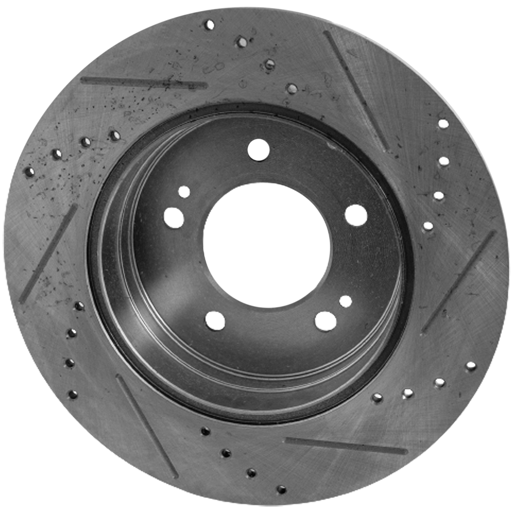 SONATA 05-19/OPTIMA 11-20 REAR BRAKE DISC RH=LH, Cross-drilled and Slotted