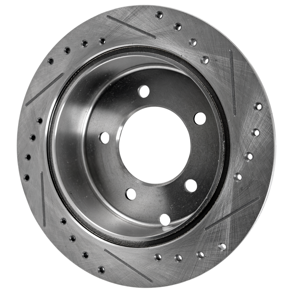 SEBRING 07-10 / COMPASS/PATRIOT 09-17 REAR BRAKE DISC RH=LH, Cross-drilled and Slotted