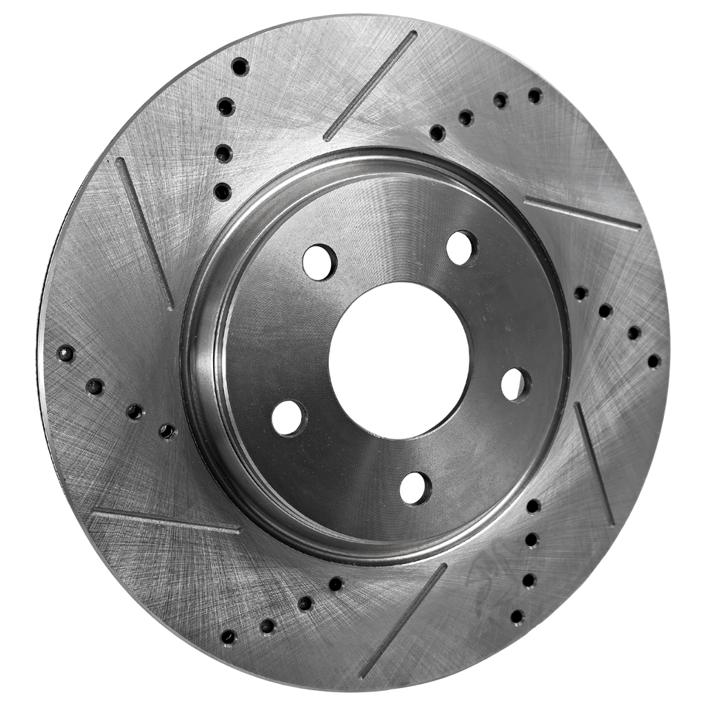 SEBRING 07-10 / COMPASS/PATRIOT 09-17 REAR BRAKE DISC RH=LH, Cross-drilled and Slotted