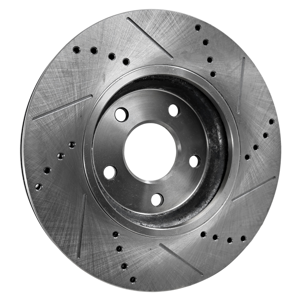 SEBRING 07-10 / COMPASS/PATRIOT 09-17 REAR BRAKE DISC RH=LH, Cross-drilled and Slotted