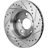 WRANGLER 07-17/WRANGLER JK 18-18 FRONT BRAKE DISC RH=LH, Cross-drilled and Slotted, (302mm Front Disc, Standard Brakes)