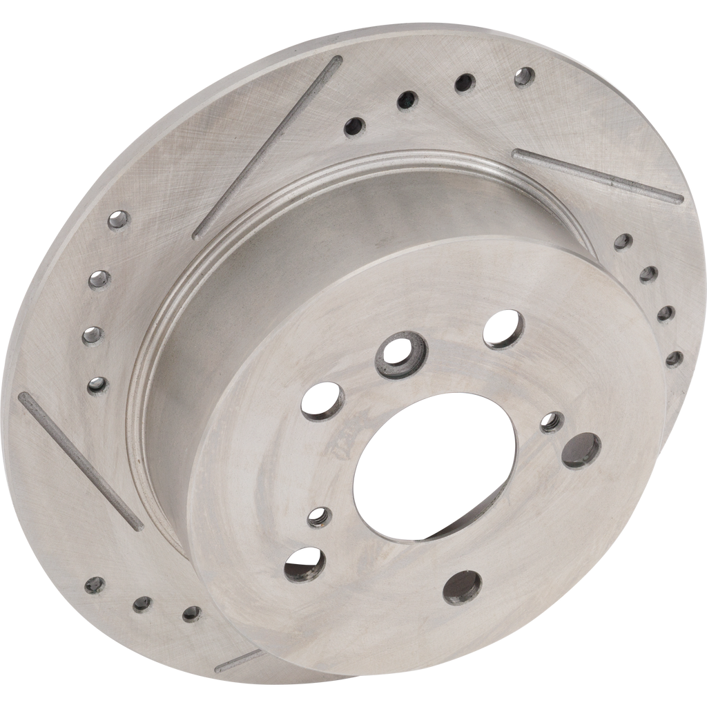 ES350 07-12/CAMRY 07-11/AVALON 08-12 REAR BRAKE DISC RH=LH, Cross-drilled and Slotted