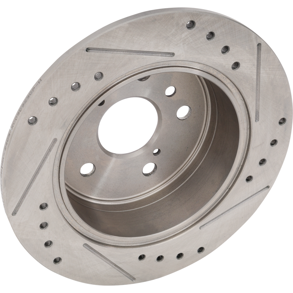 ES350 07-12/CAMRY 07-11/AVALON 08-12 REAR BRAKE DISC RH=LH, Cross-drilled and Slotted