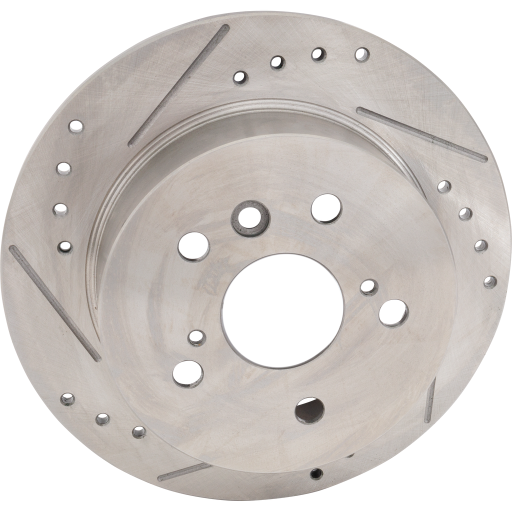 ES350 07-12/CAMRY 07-11/AVALON 08-12 REAR BRAKE DISC RH=LH, Cross-drilled and Slotted