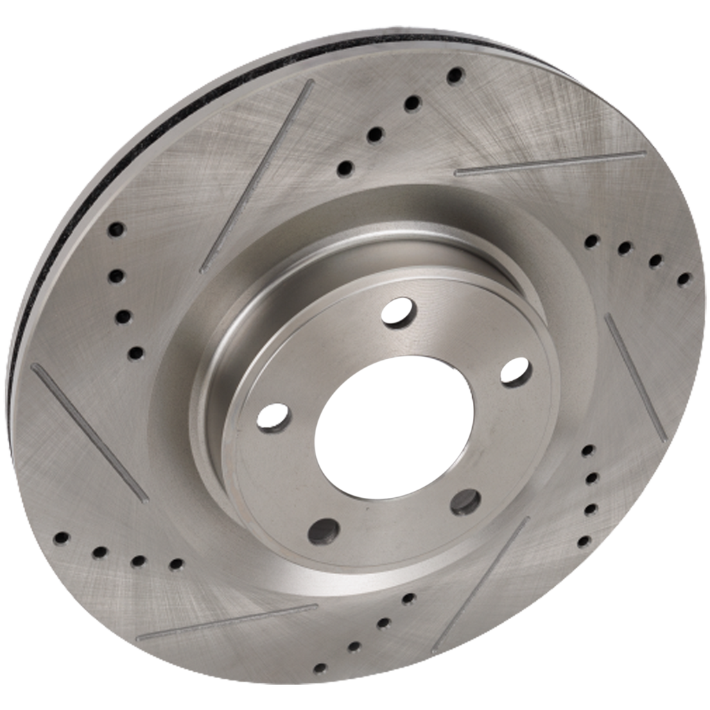 EDGE 07-14/MKX 07-15 FRONT BRAKE DISC RH=LH, Cross-drilled and Slotted