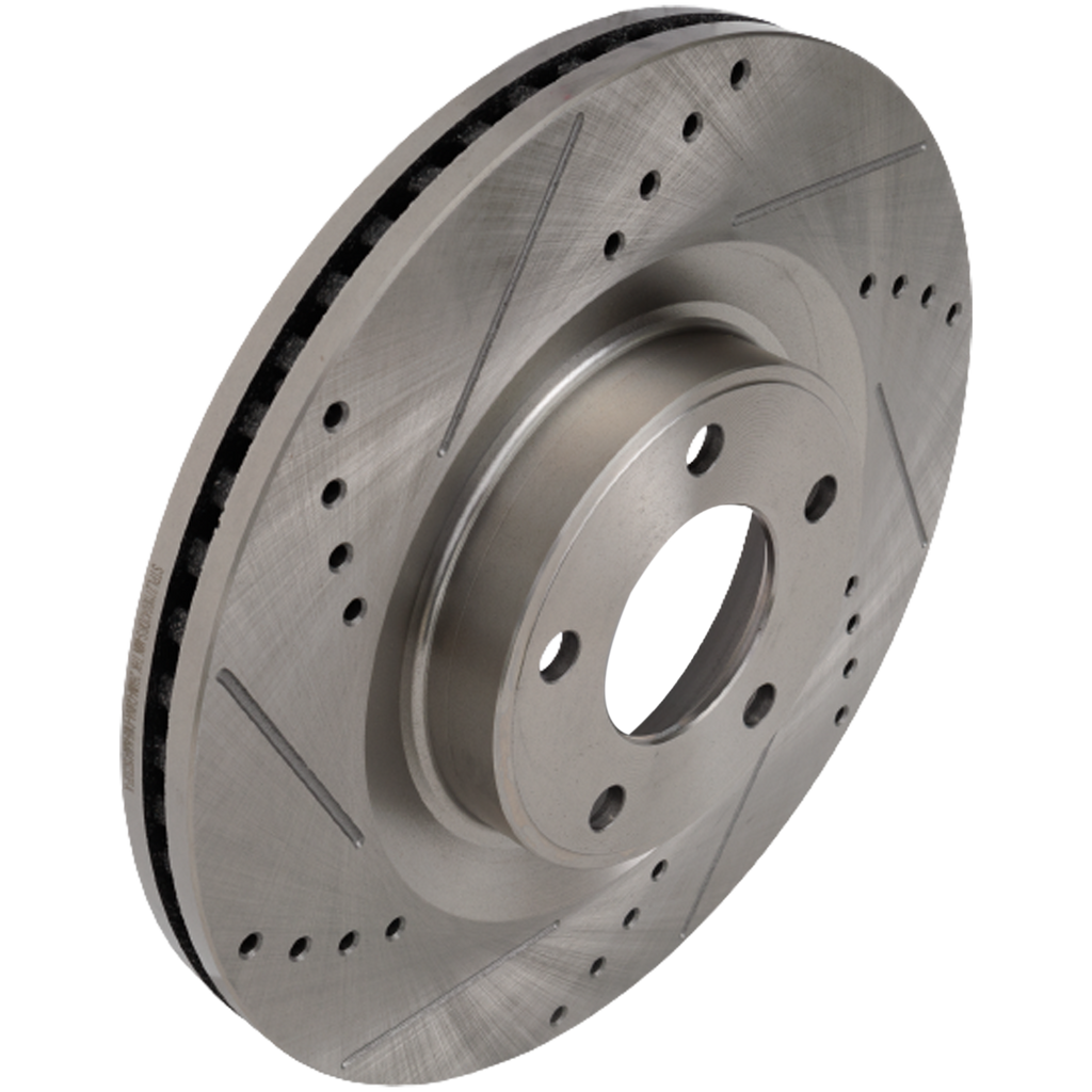 EDGE 07-14/MKX 07-15 FRONT BRAKE DISC RH=LH, Cross-drilled and Slotted