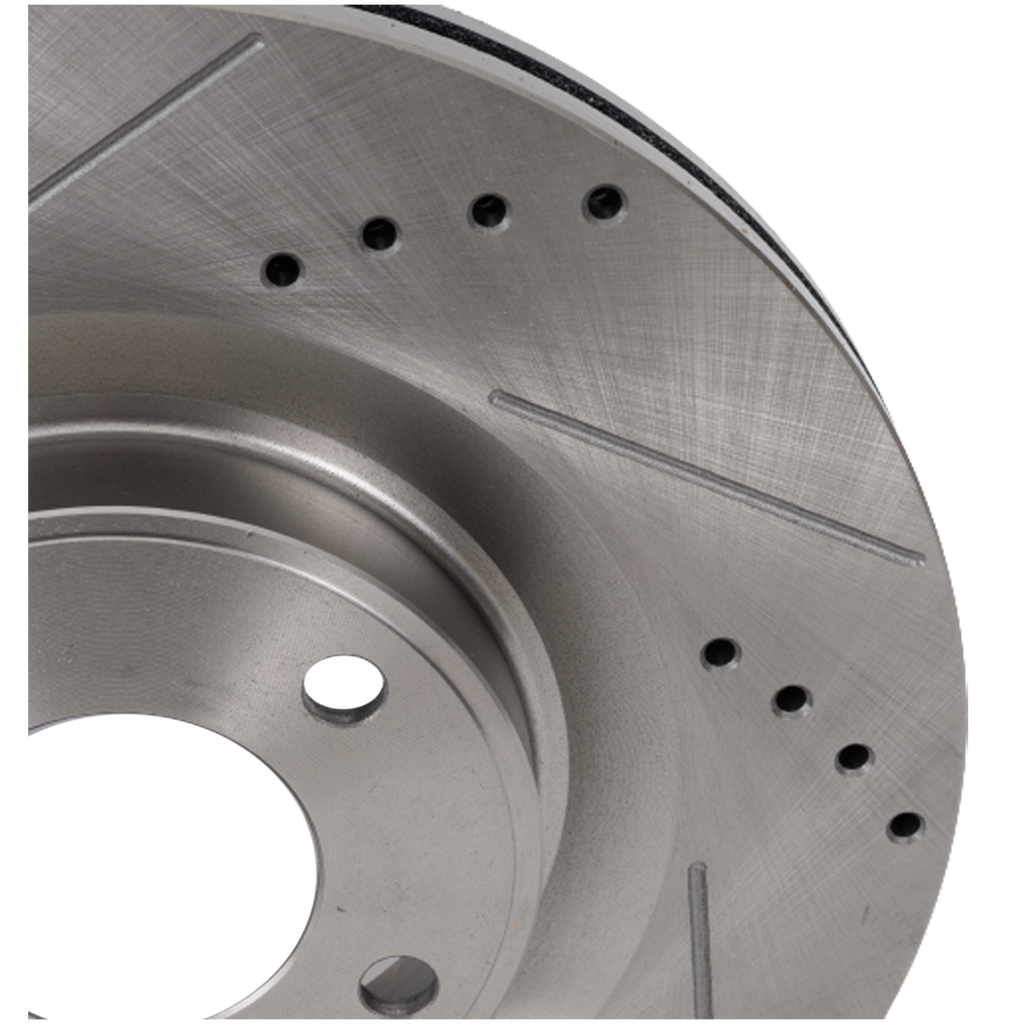 EDGE 07-14/MKX 07-15 FRONT BRAKE DISC RH=LH, Cross-drilled and Slotted