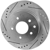 350Z 03-05/ROGUE 08-20/LEAF 11-22 REAR BRAKE DISC RH=LH, Cross-drilled and Slotted