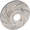 ALTIMA 02-06/I35 02-04/MAXIMA 02-03 FRONT BRAKE DISC RH=LH, Cross-drilled and Slotted