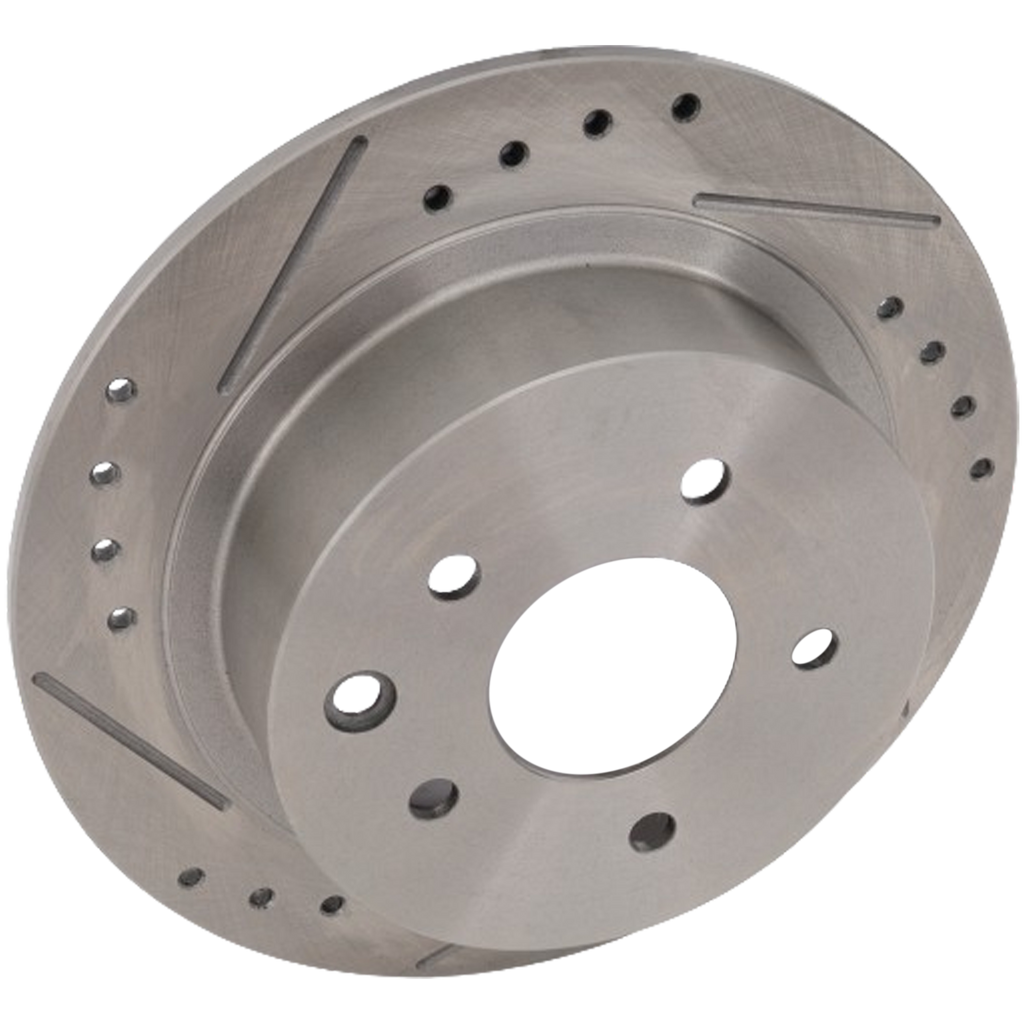 ALTIMA 02-21/SENTRA 07-19 REAR BRAKE DISC RH=LH, Cross-drilled and Slotted