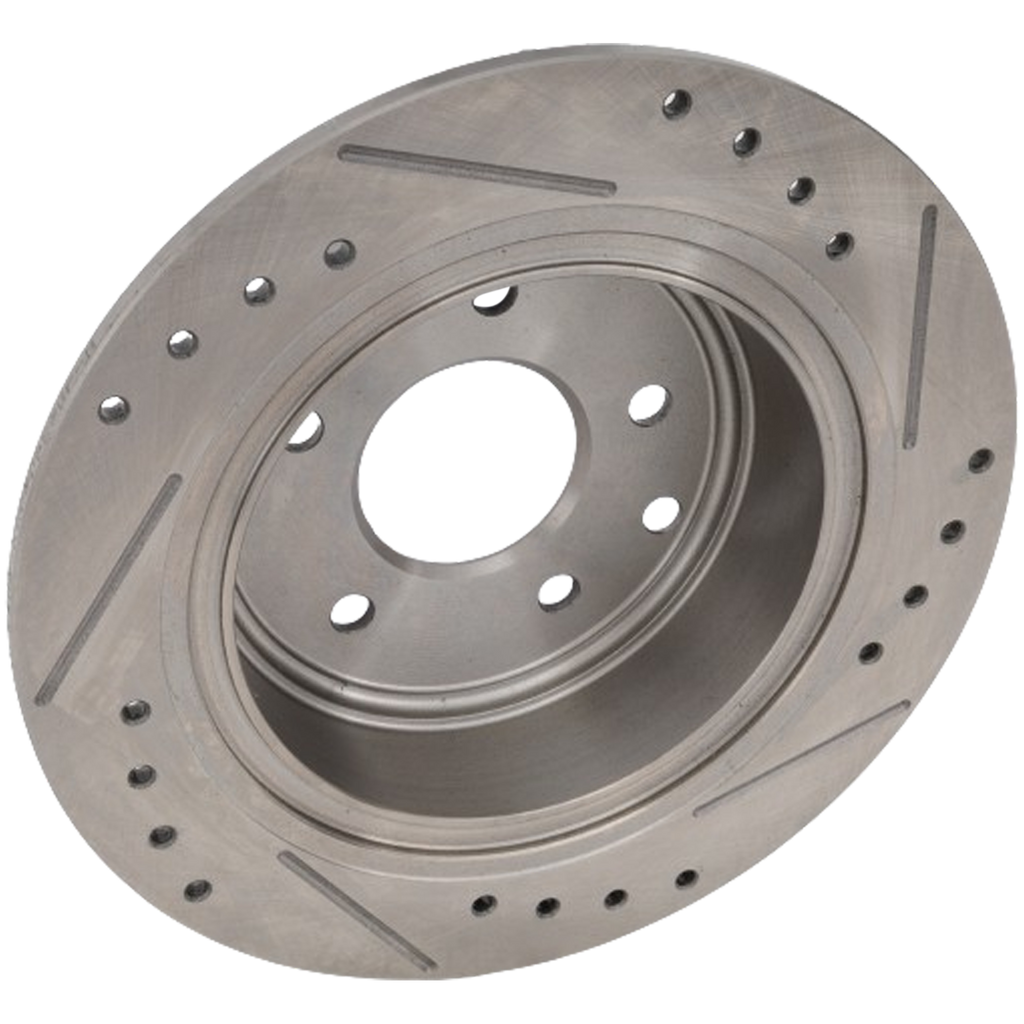 ALTIMA 02-21/SENTRA 07-19 REAR BRAKE DISC RH=LH, Cross-drilled and Slotted