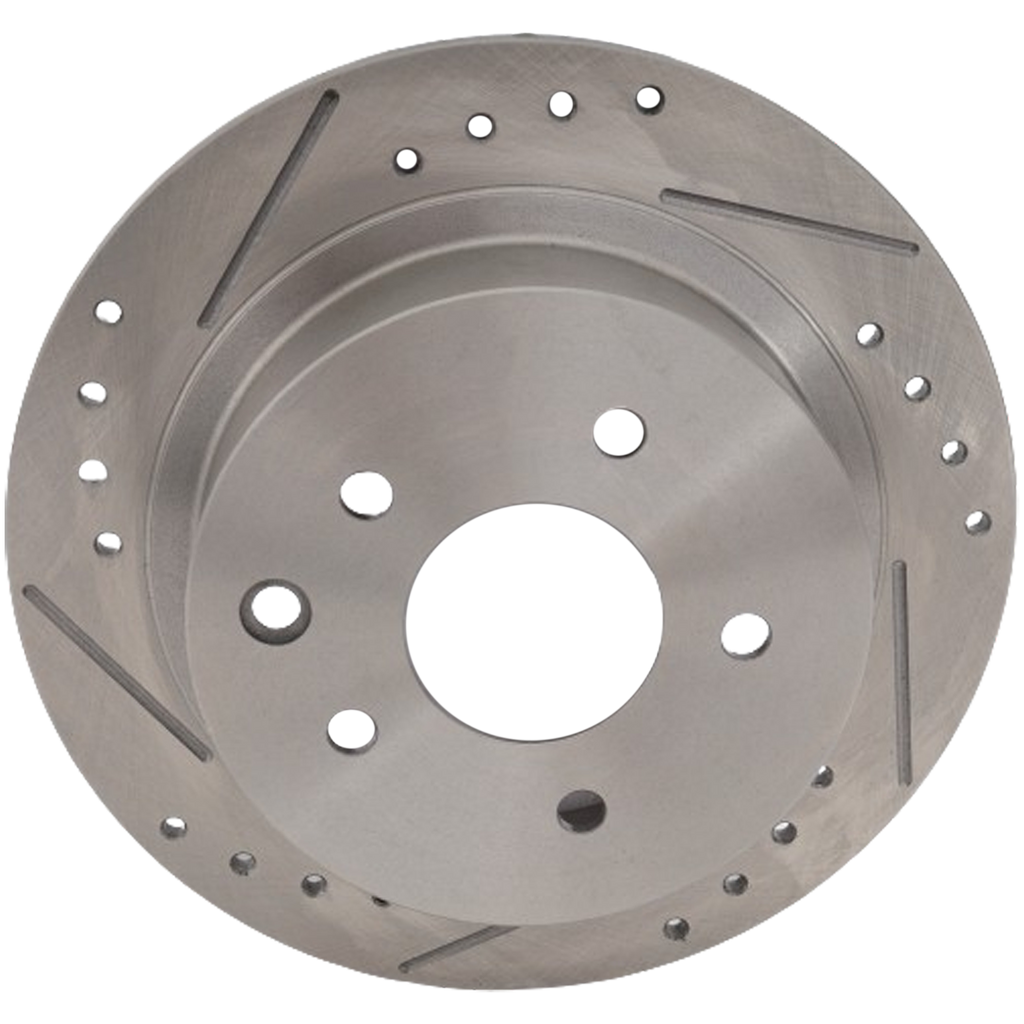 ALTIMA 02-21/SENTRA 07-19 REAR BRAKE DISC RH=LH, Cross-drilled and Slotted