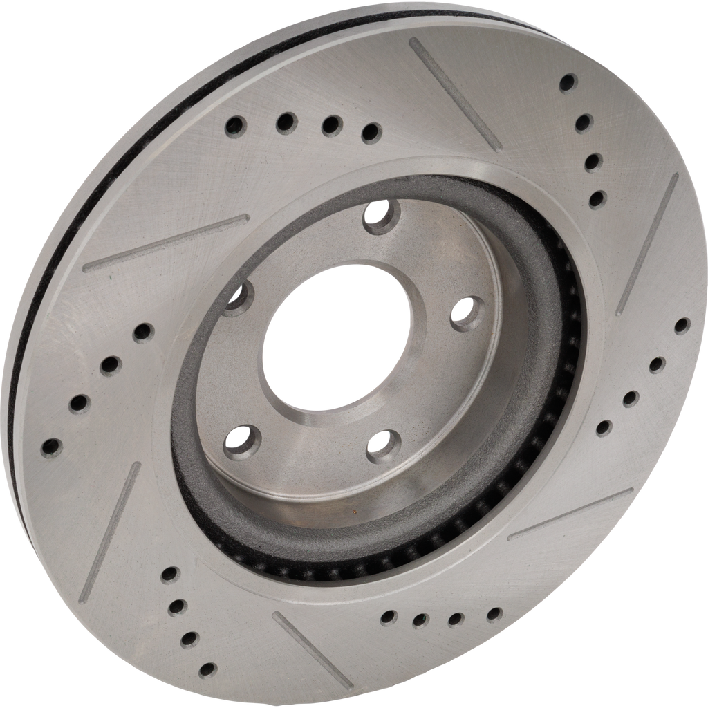 ALTIMA 07-13 FRONT BRAKE DISC RH=LH, Cross-drilled and Slotted