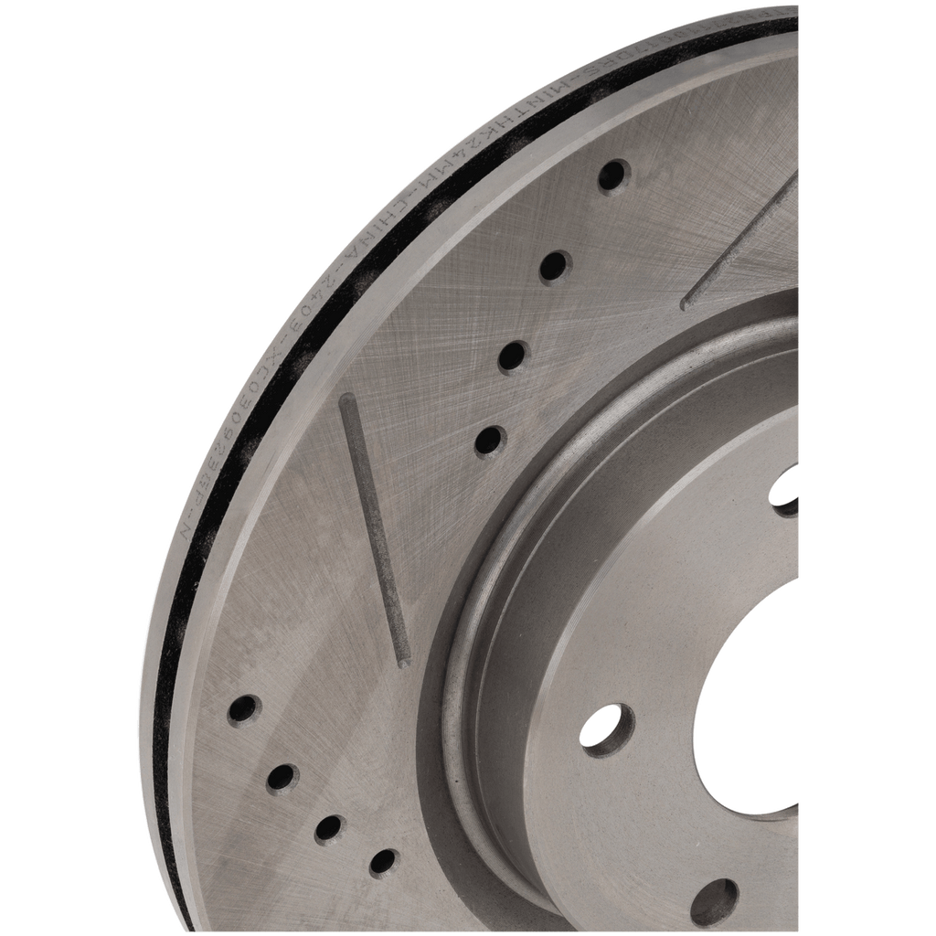 ALTIMA 13-21 FRONT BRAKE DISC RH=LH, Cross-drilled and Slotted