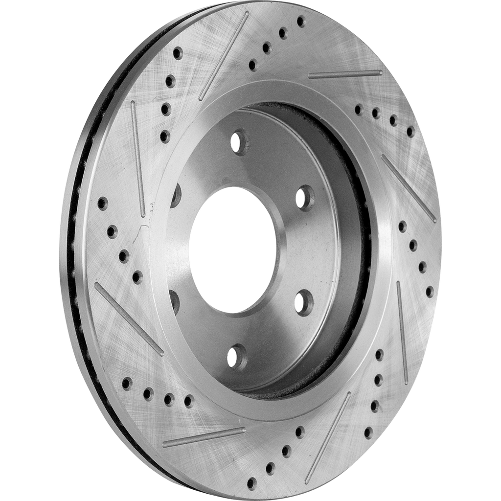 TITAN 05-07 / ARMADA/QX56 05-06 FRONT BRAKE DISC RH=LH, Cross-drilled and Slotted