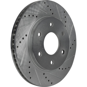 TITAN/QX56 04-05/PATHFINDER ARMADA 04-04/ARMADA 05-05 FRONT BRAKE DISC RH=LH, To 02/05, Cross-drilled and Slotted