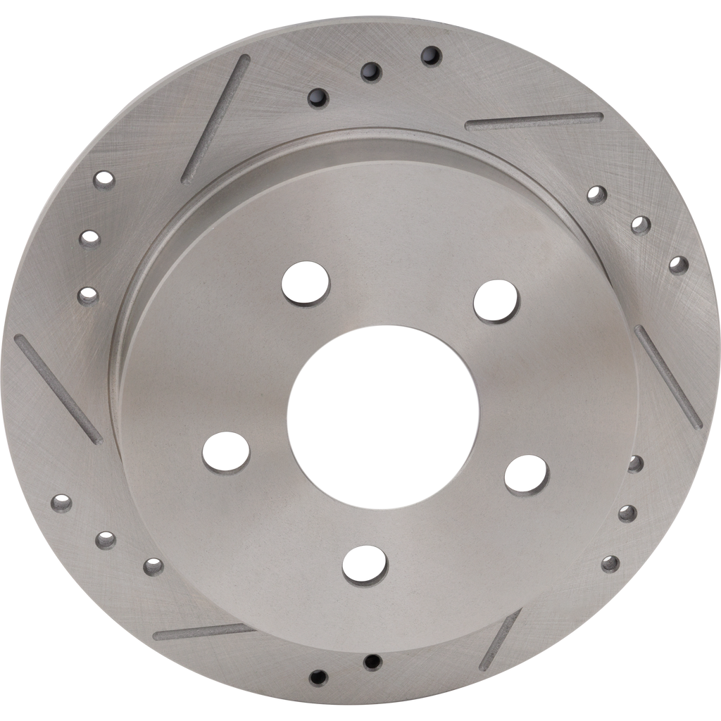 CENTURY 04-05/GRAND PRIX 97-03/GRAND AM 99-05 REAR BRAKE DISC RH=LH, Cross-drilled and Slotted