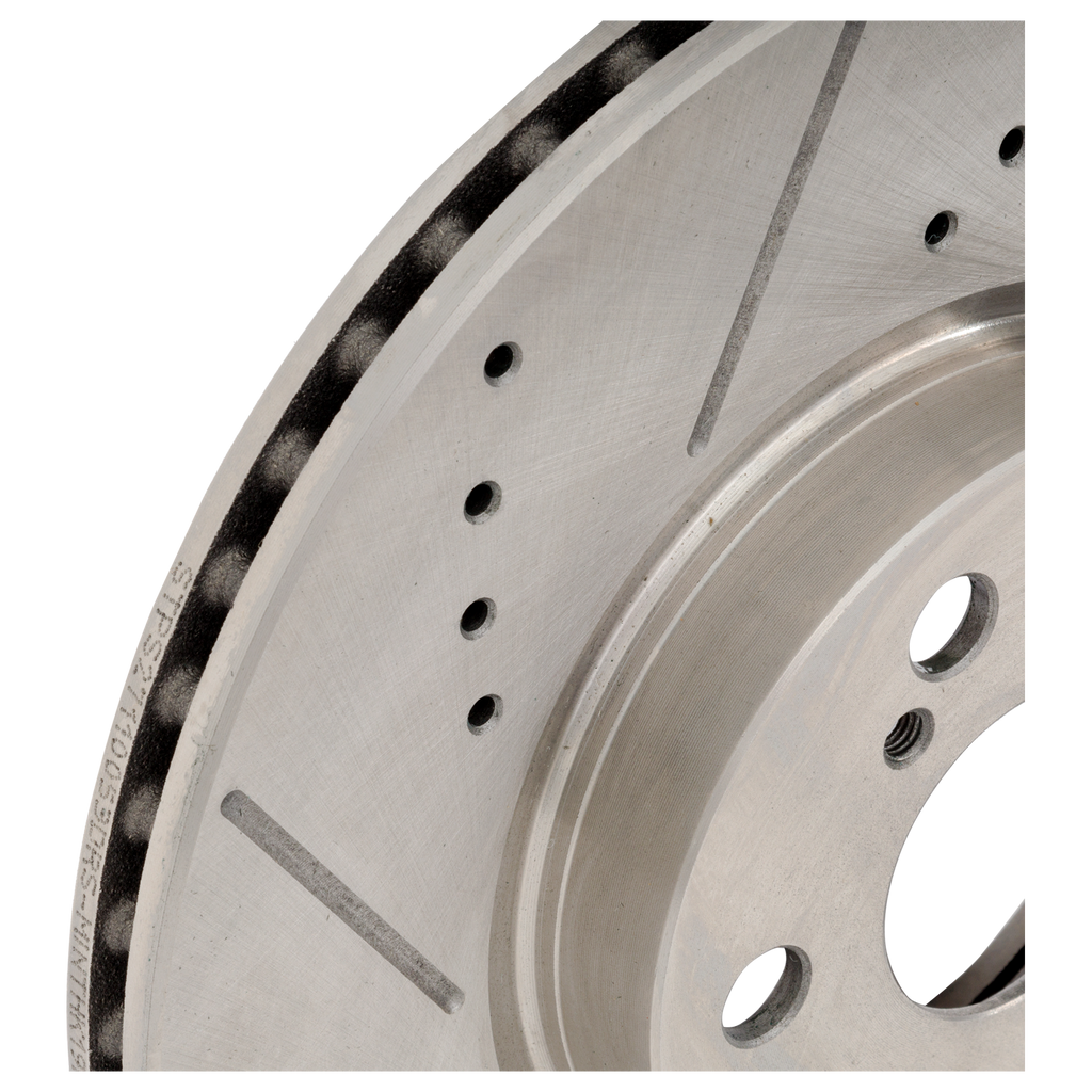 COROLLA 09-19/XD 08-14 FRONT BRAKE DISC RH=LH, Cross-drilled and Slotted