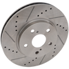 CAMRY 02-06/SIENNA 04-10/IS250 06-15 FRONT BRAKE DISC RH=LH, 5 Lugs, Plain Hat, Cross-drilled and Slotted