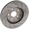 CAMRY 02-06/SIENNA 04-10/IS250 06-15 FRONT BRAKE DISC RH=LH, 5 Lugs, Plain Hat, Cross-drilled and Slotted