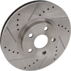 COROLLA/MATRIX 03-08 / CELICA 00-05 FRONT BRAKE DISC RH=LH, Cross-drilled and Slotted