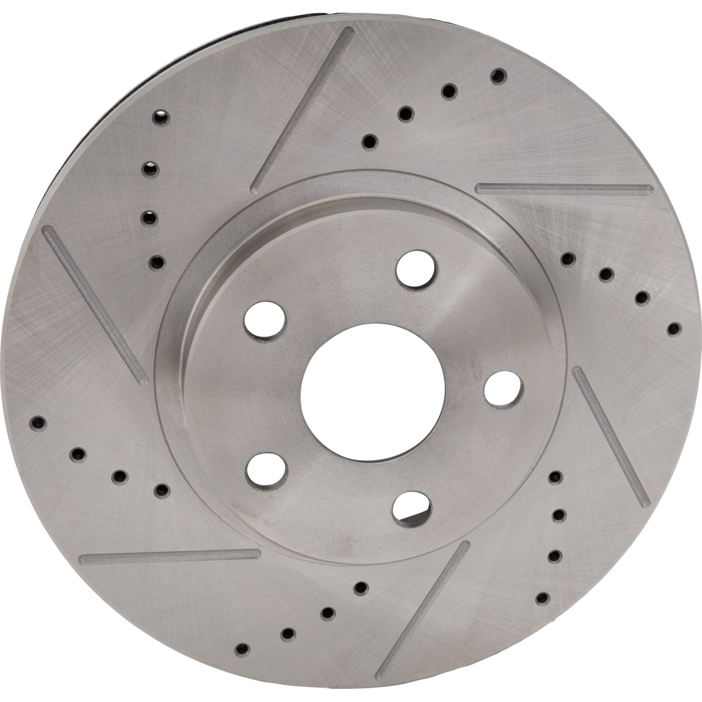 COROLLA/MATRIX 03-08 / CELICA 00-05 FRONT BRAKE DISC RH=LH, Cross-drilled and Slotted