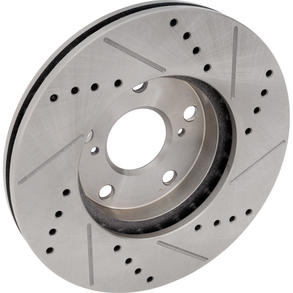 ES300 92- 01/CAMRY 92-06 FRONT BRAKE DISC RH=LH, Cross-drilled and Slotted