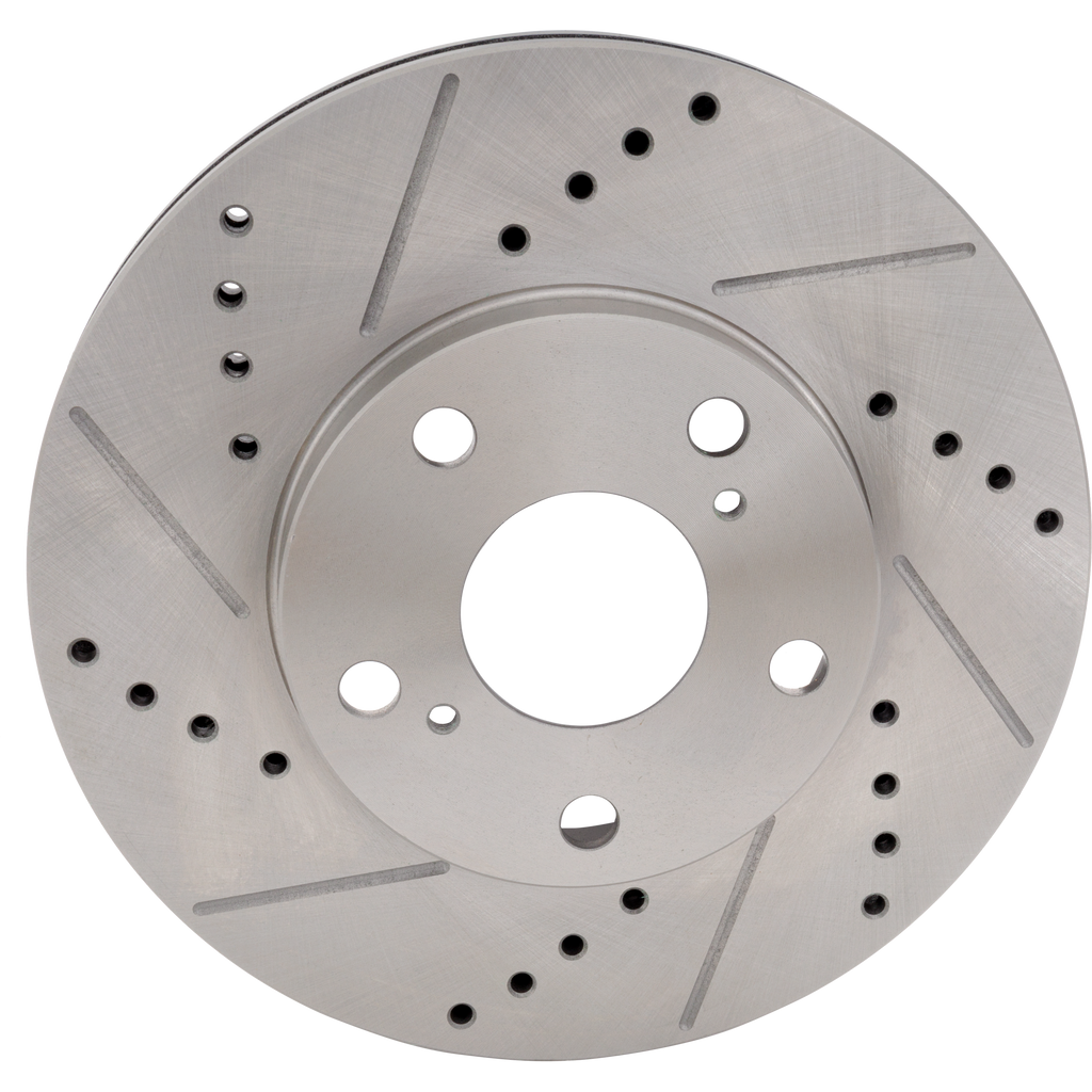 ES300 92- 01/CAMRY 92-06 FRONT BRAKE DISC RH=LH, Cross-drilled and Slotted