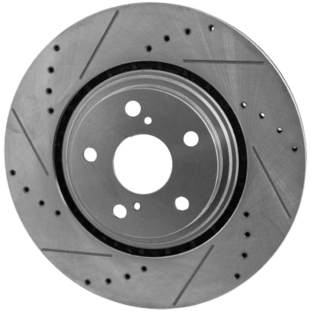 HIGHLANDER 08-19/SIENNA 11-20 FRONT BRAKE DISC RH=LH, Cross-drilled and Slotted