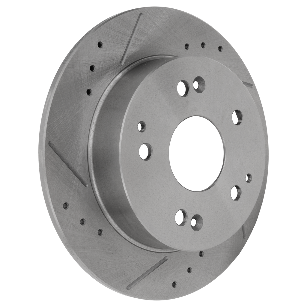 PRIUS 10-15 / CT200H 11-16 / PRIUS PLUG-IN 12-15 FRONT BRAKE DISC RH=LH, Cross-drilled and Slotted