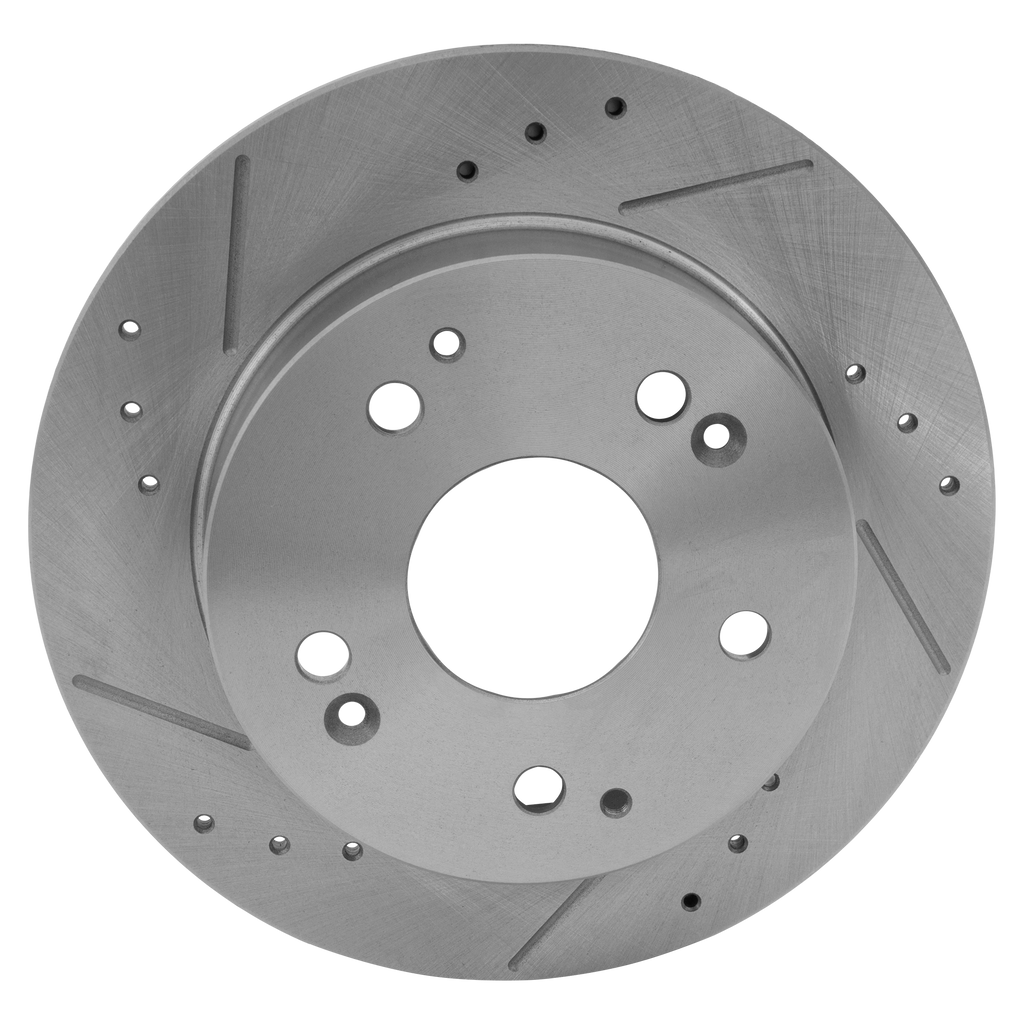 PRIUS 10-15 / CT200H 11-16 / PRIUS PLUG-IN 12-15 FRONT BRAKE DISC RH=LH, Cross-drilled and Slotted