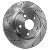 CAMRY 07-17/MATRIX 09-13/RAV4 06-18 FRONT BRAKE DISC RH=LH, 5 Lugs, Cross-drilled and Slotted