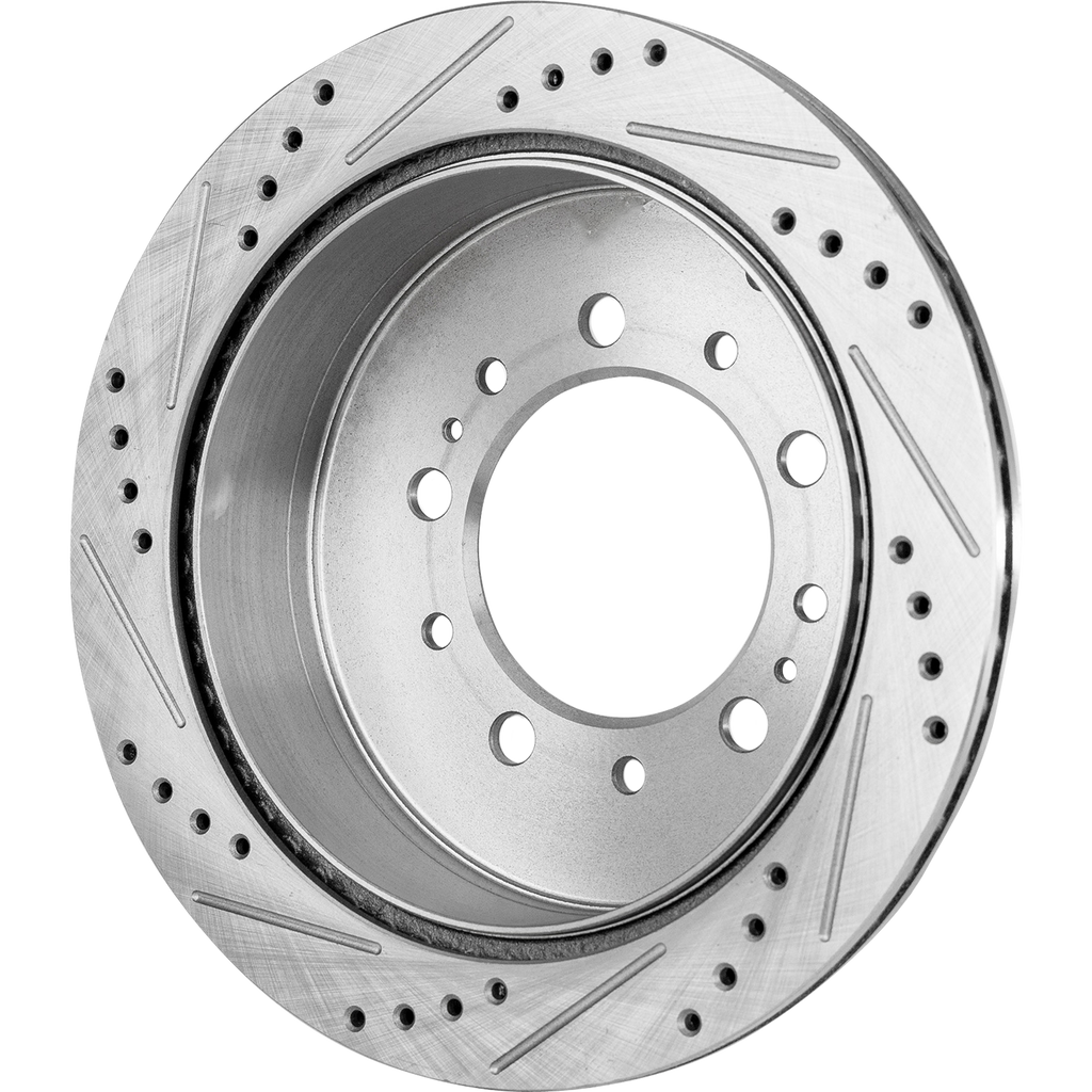 TUNDRA 07-21/SEQUOIA 08-22 REAR BRAKE DISC RH=LH, Cross-drilled and Slotted