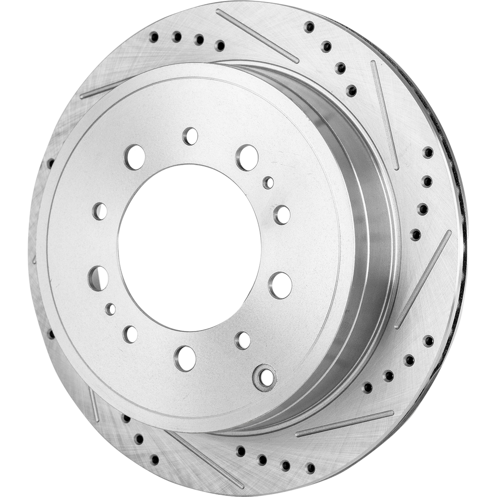 TUNDRA 07-21/SEQUOIA 08-22 REAR BRAKE DISC RH=LH, Cross-drilled and Slotted