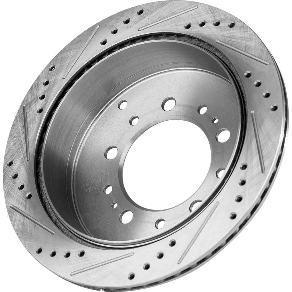 TUNDRA 07-21/SEQUOIA 08-22 REAR BRAKE DISC RH=LH, Cross-drilled and Slotted