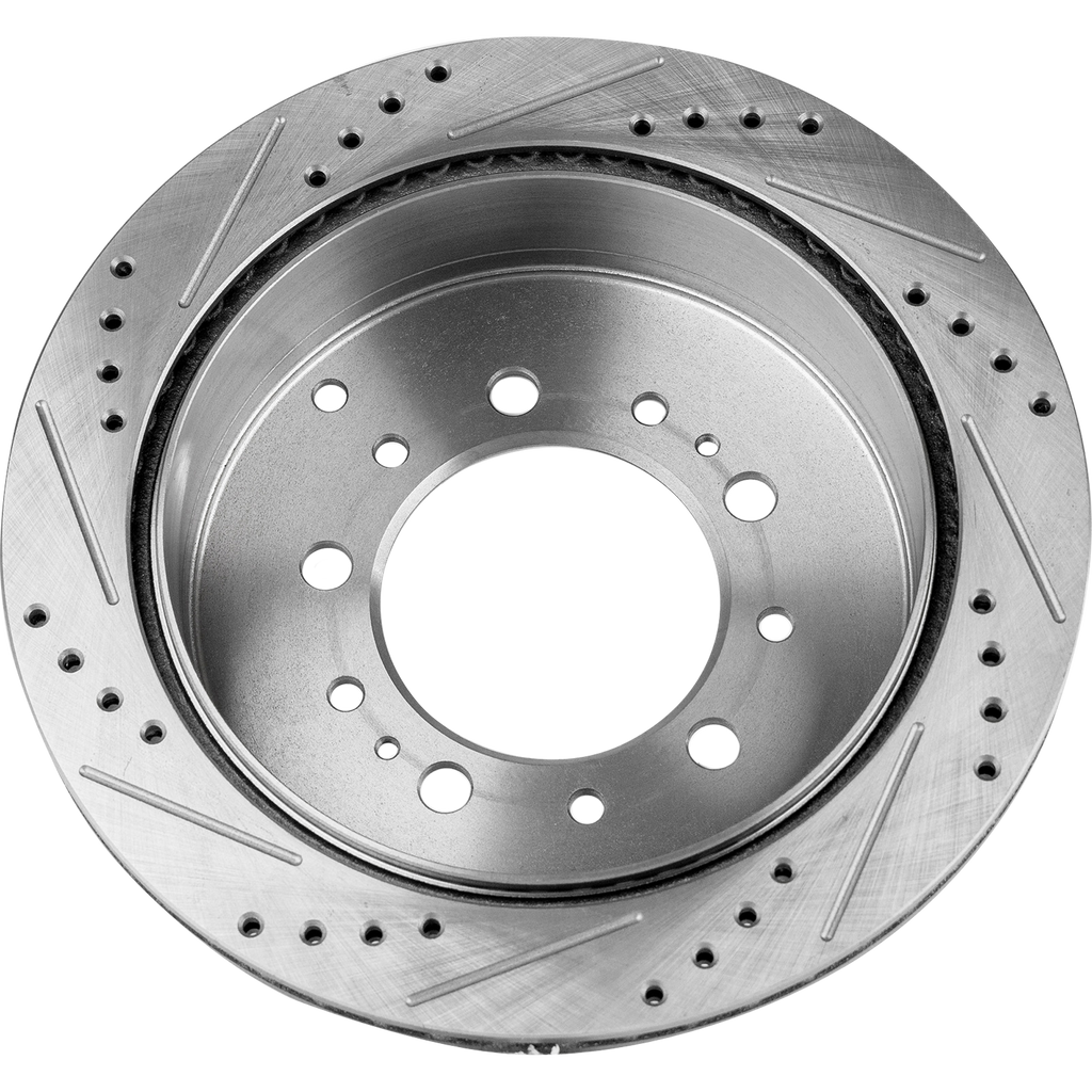 TUNDRA 07-21/SEQUOIA 08-22 REAR BRAKE DISC RH=LH, Cross-drilled and Slotted