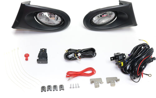 RSX 02-04 FRONT FOG LAMP RH AND LH, Assembly, Halogen, Clear Lens